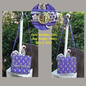VERA BRADLEY Julia Style Simply Violet Bag EUC